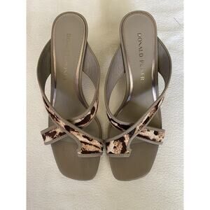 Women's Kiss Calf Hair Strappy Square Toe Sandals - Size 8M